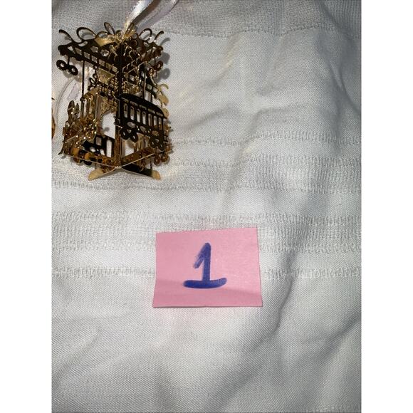 12 Danbury Mint Annual 23 K Gold-Plated & Brass Christmas Ornaments 1980s-2000s - Picture 6 of 6